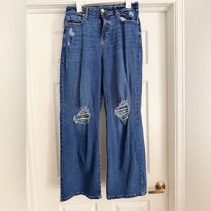 Classic Blue Distressed Women Jeans